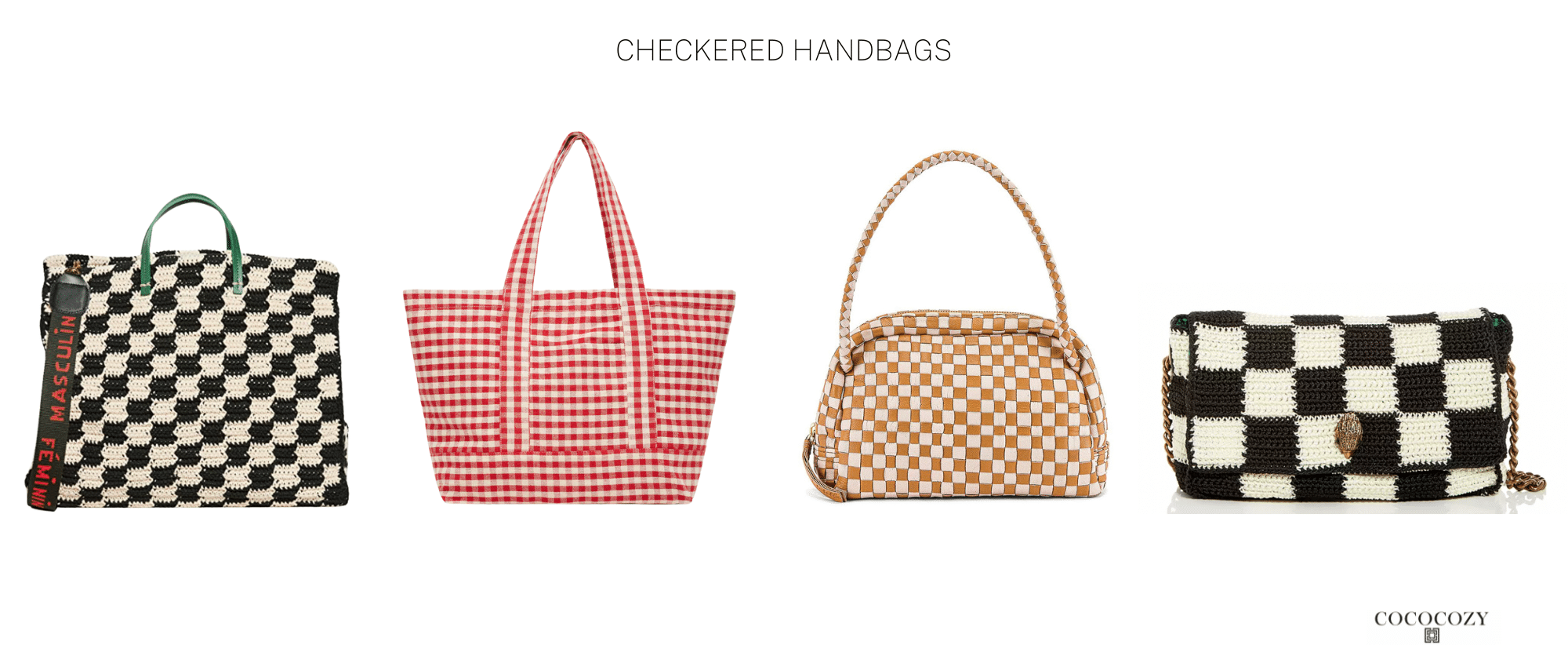 Alt tag for handbag-checkered-accessories-cococozy