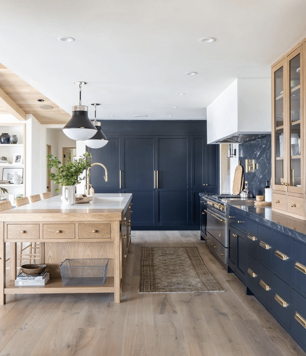 Alt tag for blue-kitchen-interior-inspiration-studio-mcgee-cococozy