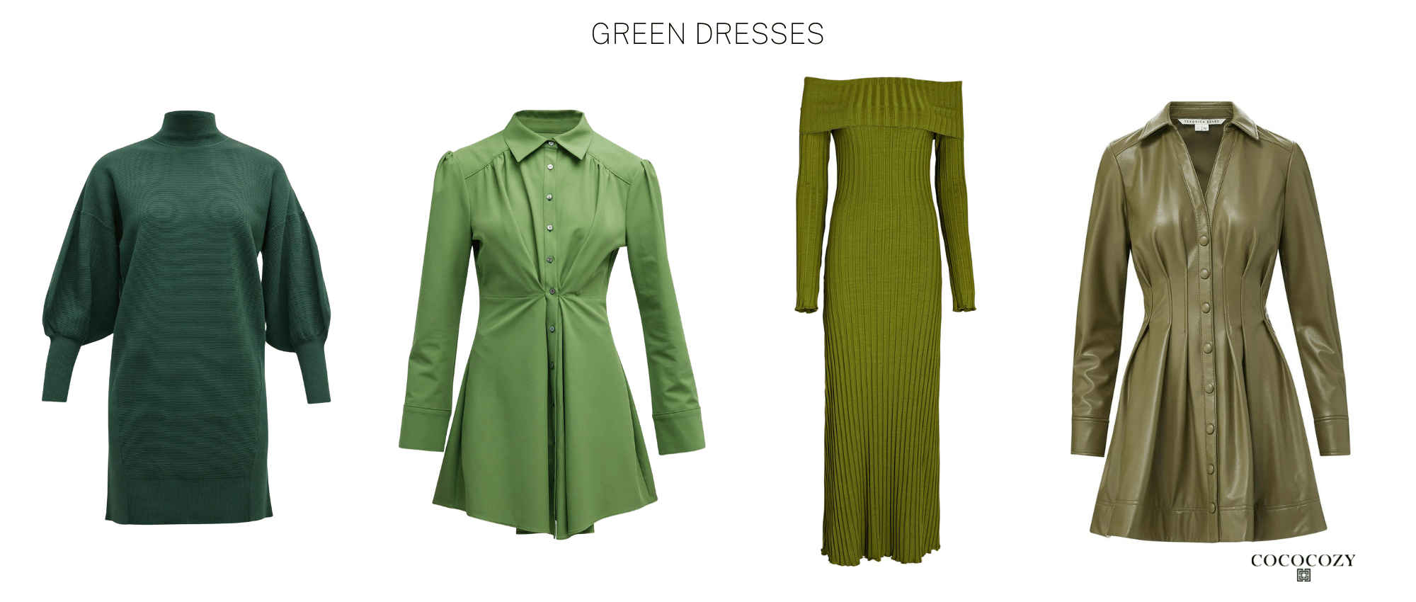 Alt tag para vestidos verdes-cococozy