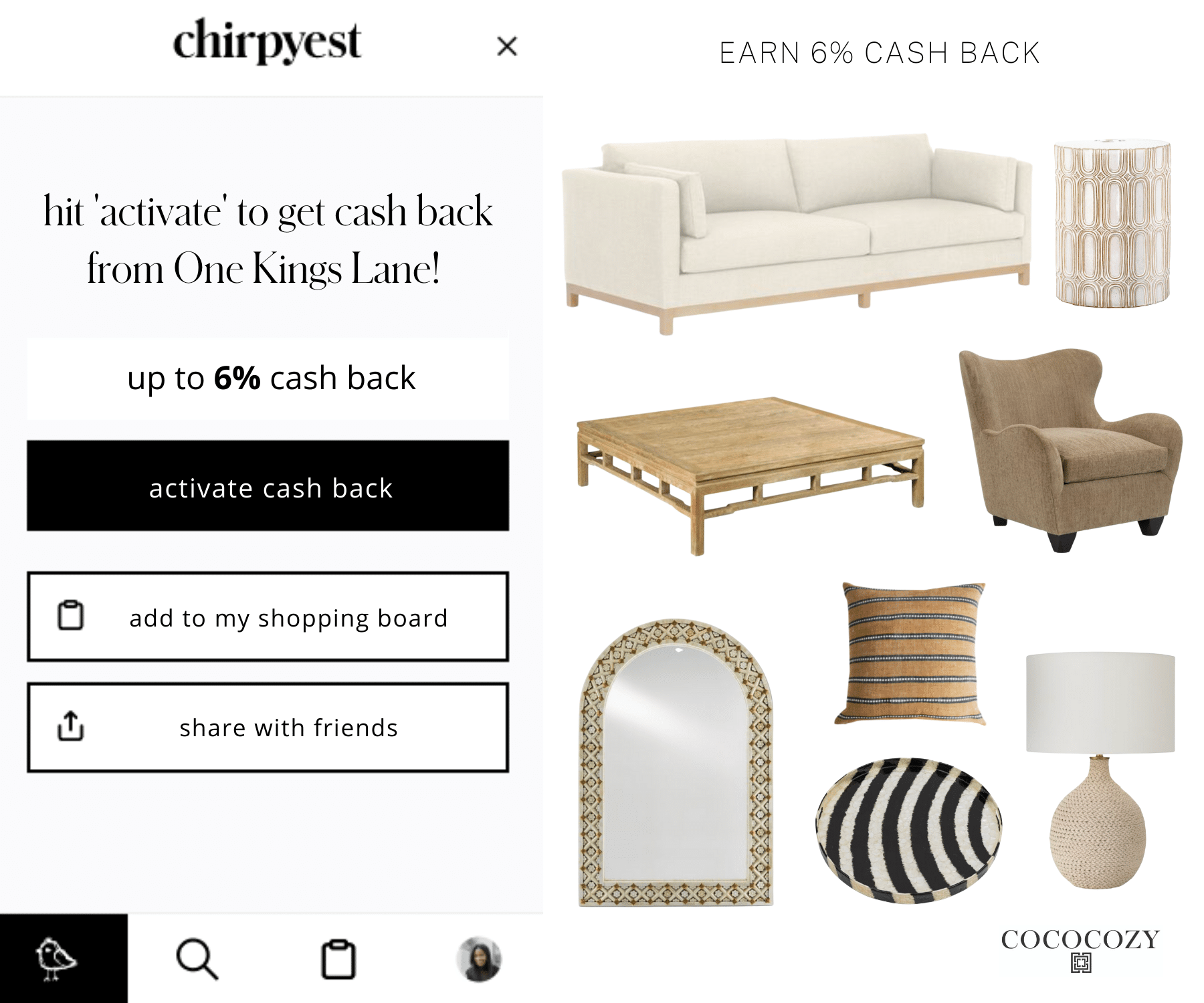 Alt tag for cash-back-furniture-chirpyest