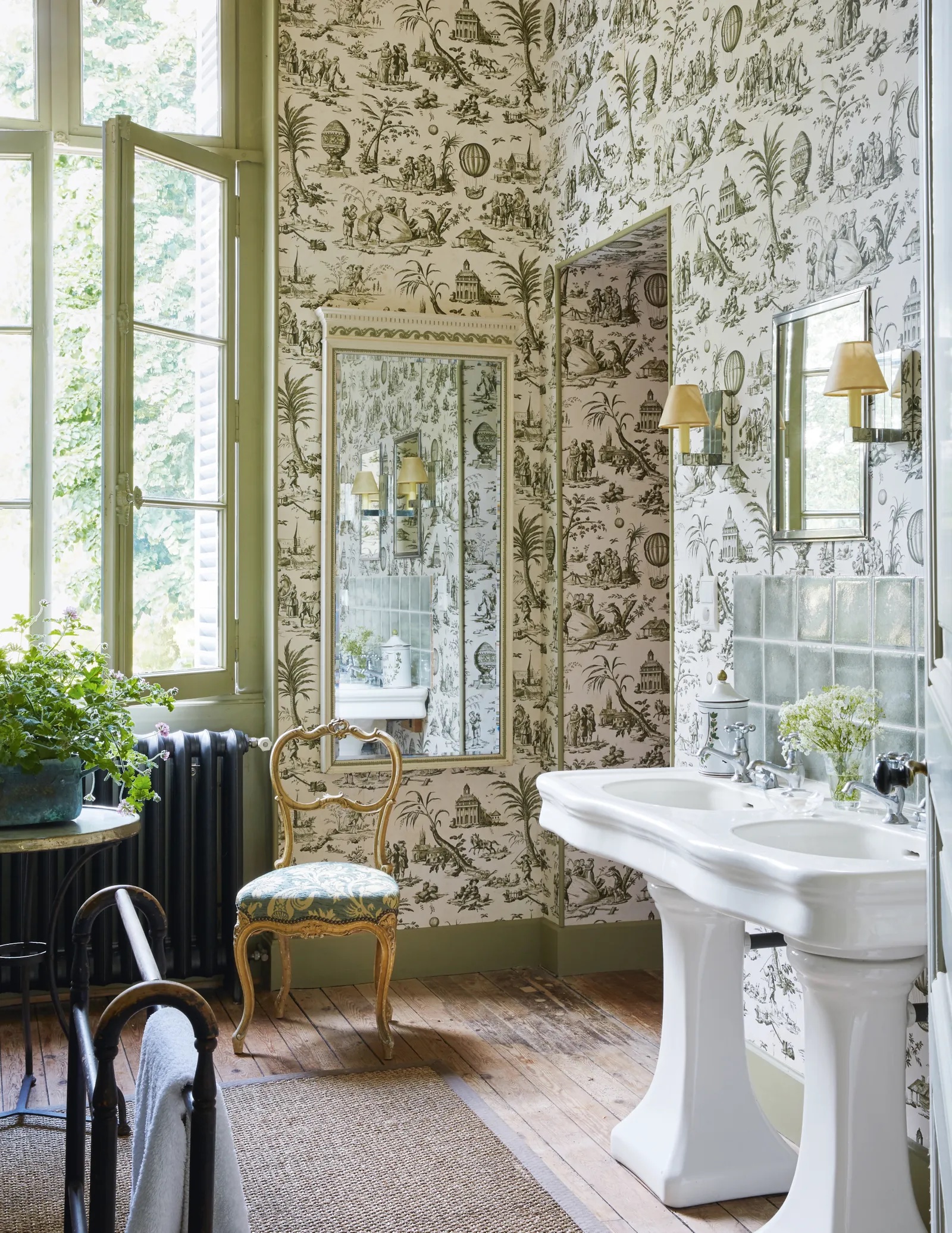 Alt tag for primary-french-bathroom-green-toile-cococozy