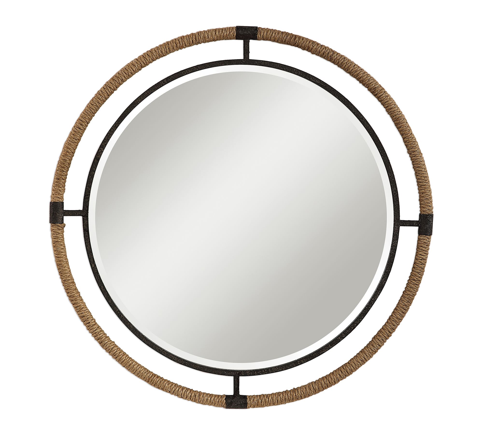 Alt tag for round-iron-rope-frame-wall-mirror-cococozy