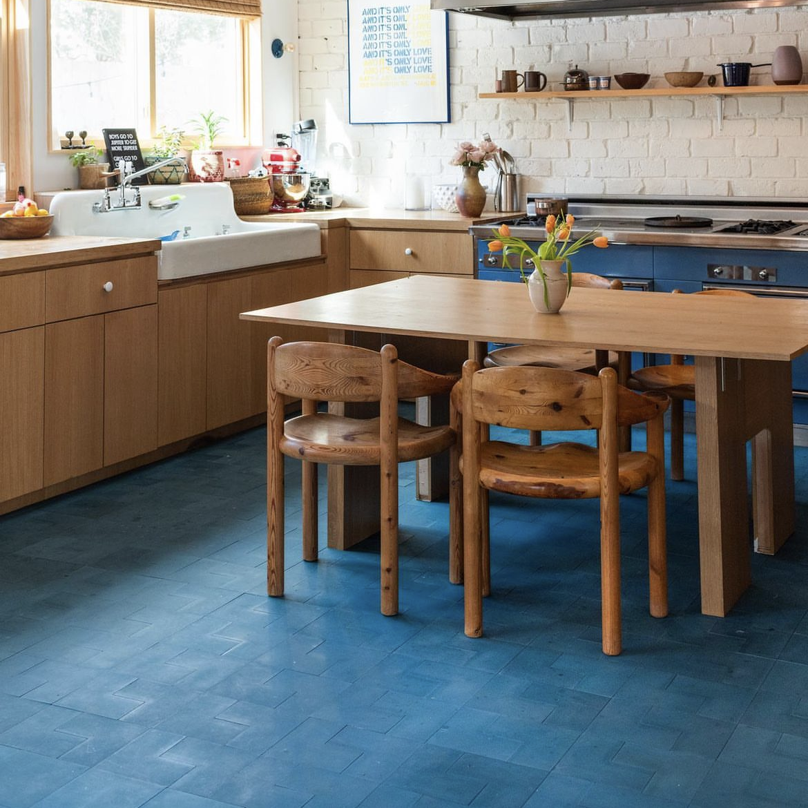 blue square kitchen floor tiles 2
