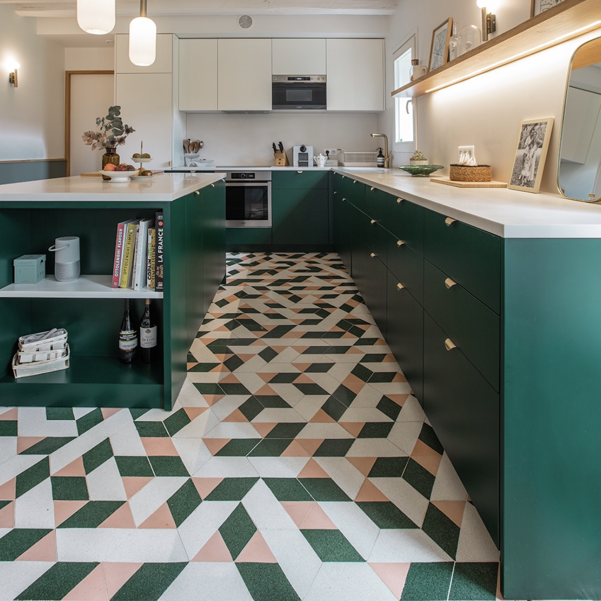 multicolored kitchen tile floors 1