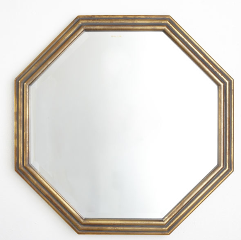 Gilded Octagon Mirror by Wisteria