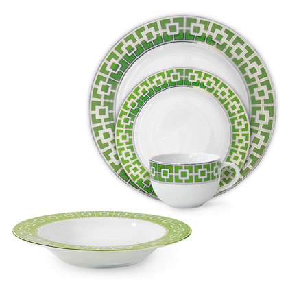  Green Nixon Porcelain Dinnerware