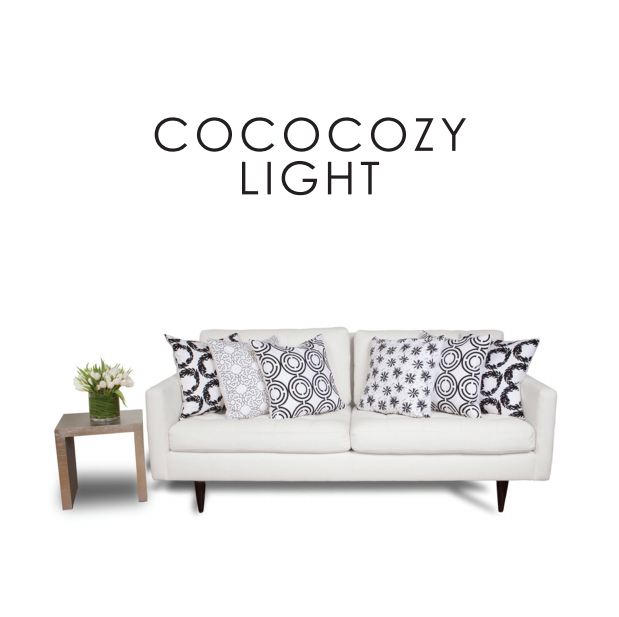 COCOCOZY Light pillows on a white sofa