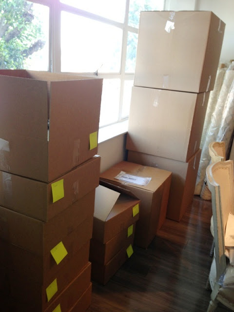 boxes ready for shipping at COCOCOZY HQ