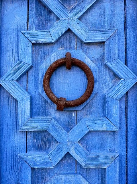 Bright blue door 