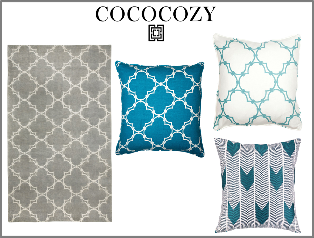 COCOCOZY rug and pillows