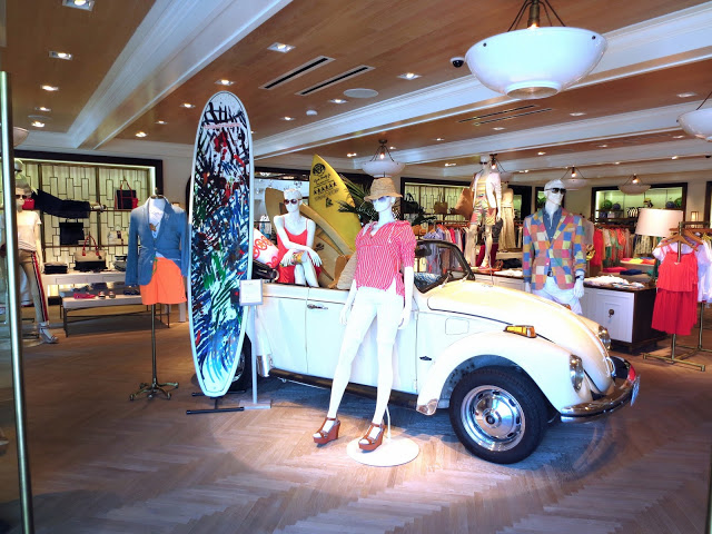 Tommy Hilfiger store West Hollywood Surf Shack VW Bug board fashion style display summer