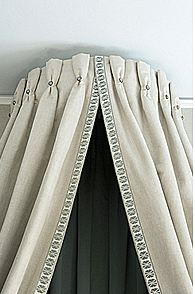 Close up of the crown canopy in a grey bedroom