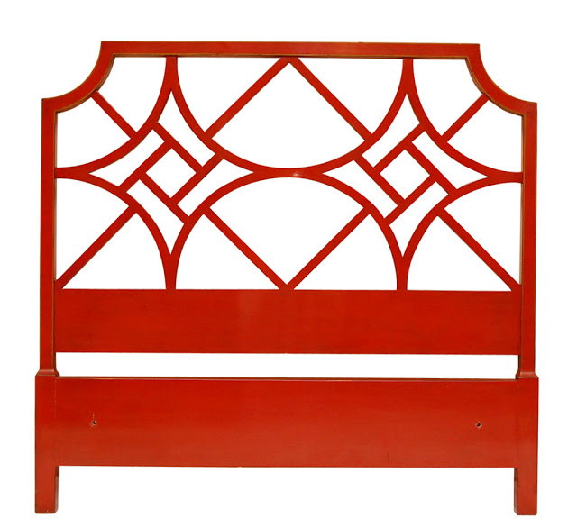 red headboard bed bedroom design chinese chippendale chinoiserie style