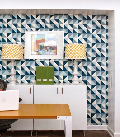 Geometric blue wallpaper