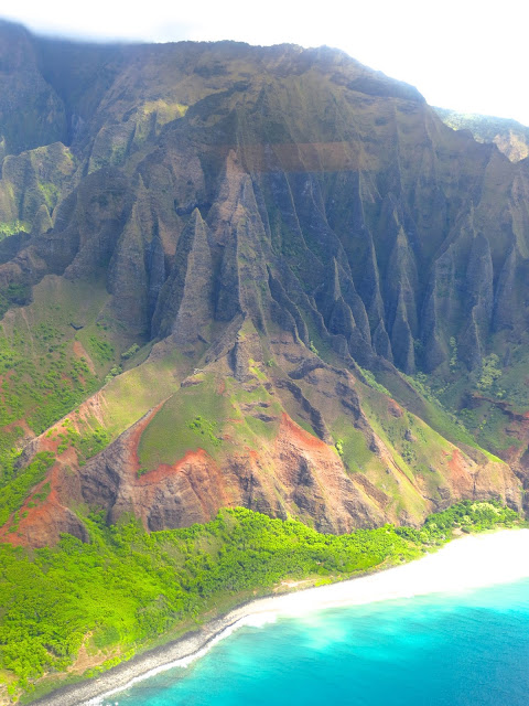 Na Pali coast napali cathedral rock formation hawaii kauai ocean front beach mountains