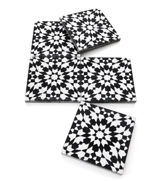 Black White Morrocan Maroc Tiles