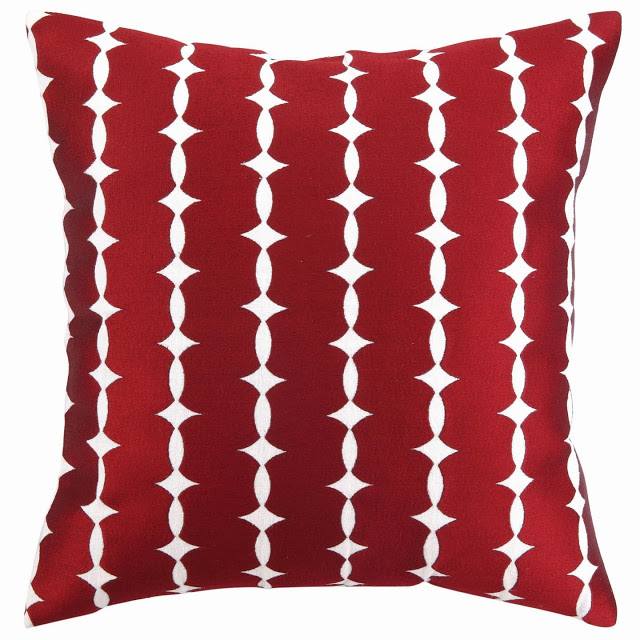 COCOCOZY Wellesley Embroidered Pillow in burgandy 