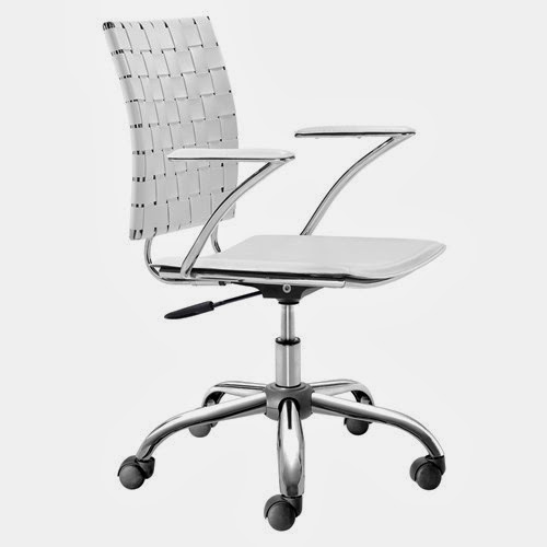 White rolling office chair