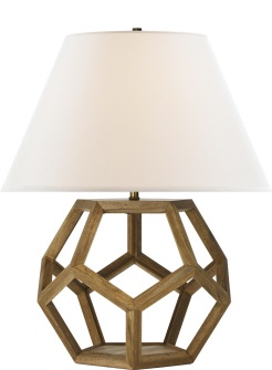 lamp with wooden dodecahedron base