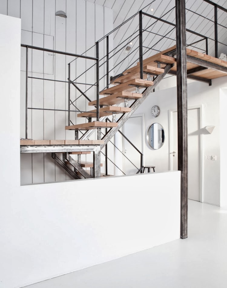 Minimalist and industrial staircase