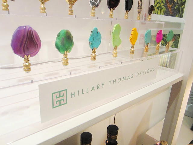 An assortment of colorful and intricately designed stone finials by Finial Touch by Hillary Thomas