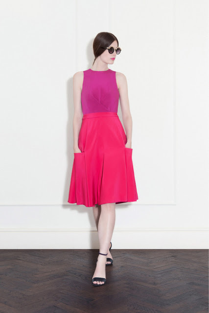 hot pink sun dress barbara casasola spring ready to wear 2013 fashion style halter top