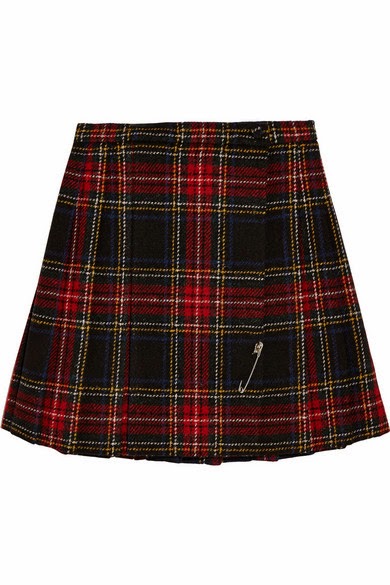 Saint Laurent - Tartan Wool Mini Skirt 