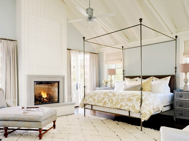 Elegant bedroom with a four poster bed