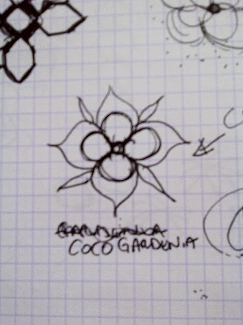another original drawing for the COCOCOZY Coco's Flower design