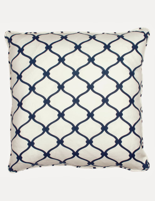COCOCOZY Fence Pillow in Navy