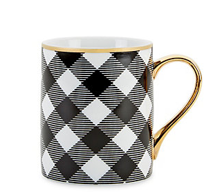 Black and white checkered mug