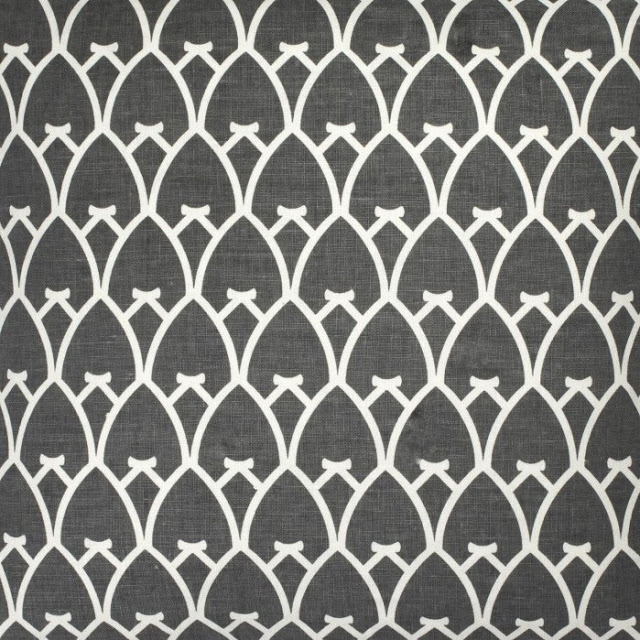 COCOCOZY Arch charcoal gray linen fabric by yard textiles home decor furnishings upholstery