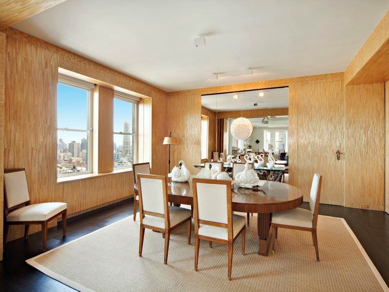 Dining room in a NYC apartment above the Pierre Hotel