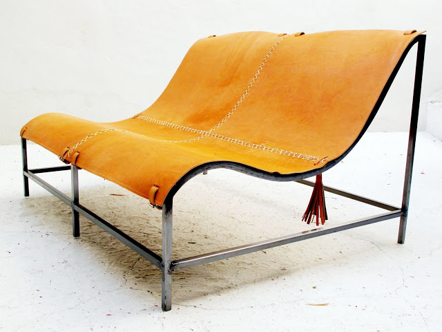Leather and metal Montelargo seat