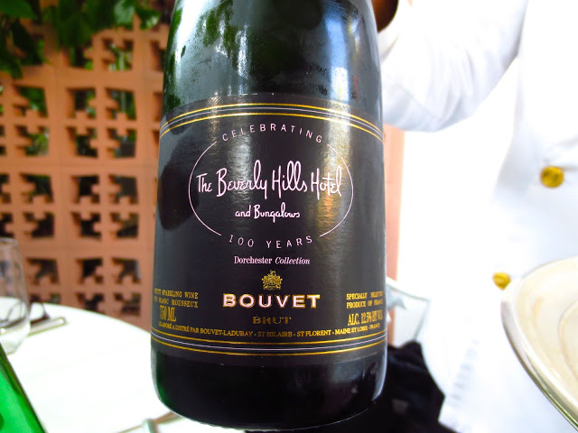 Beverly Hills Hotel's private label champagne bottle