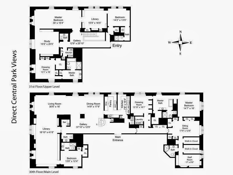 Floor plan of a New York City apartment