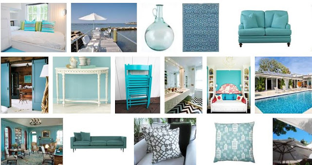 COCOCOZY summer style board with a focus on Simple lines and clean, fresh teals and blues