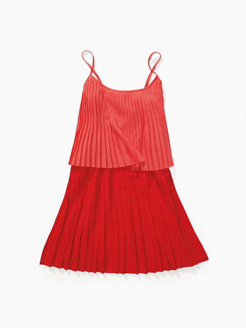 Tiered Pleated Sun Dress Tommy Hilfiger Surf Shack Coral Red Salmon pink