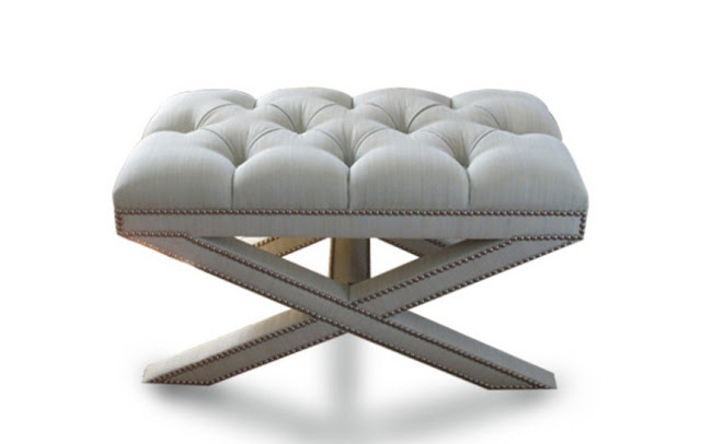 Wallis Tufted Bench with nail head detailing