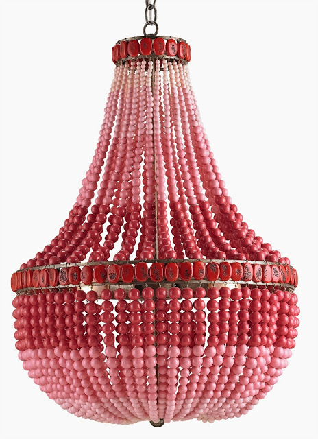 Beaded flamingo chandelier 