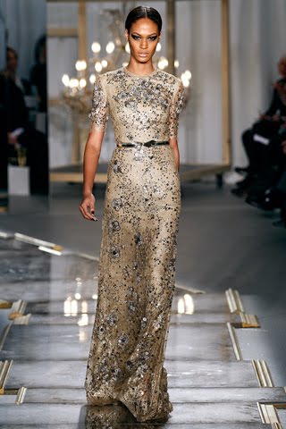 Sparkly short sleeved dress from Jason Wu's Fall 2011 runway show