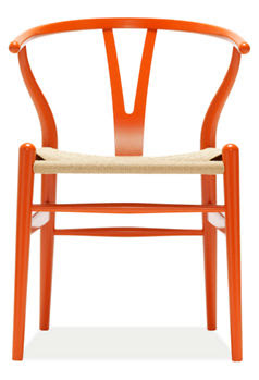 Orange Wegner Wishbone Chair