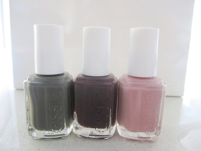 Essie's Fall 2011 line of nail polish in Power Clutch, Carry On and Lady Like