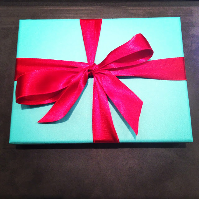 Christmas holiday gift present red bow Tiffany Co blue box