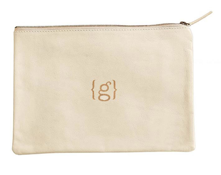 Marc & Graham Monogram Pouch in Ivory