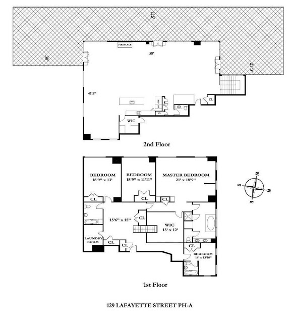 Floor plan for a NYC Penthouse