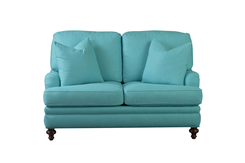 T Cushion Loveseat in Turquoise by Lilly Pulitzer