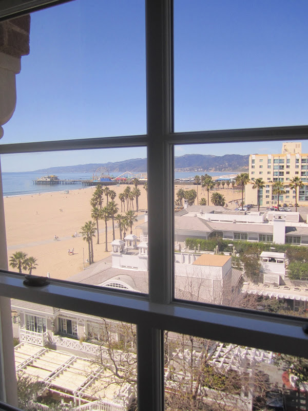 view of Santa Monica beach from Casa del Mar