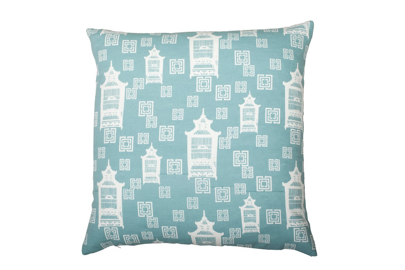COCOCOZY Cotton Collection pillow in Birdcage Toile