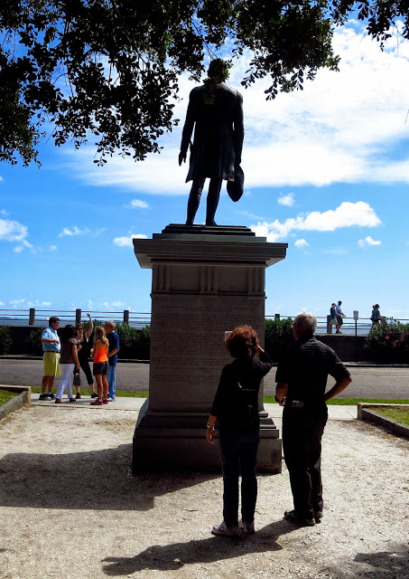 Statue of Moultrie in The Battery park in Charleston, South Carolina